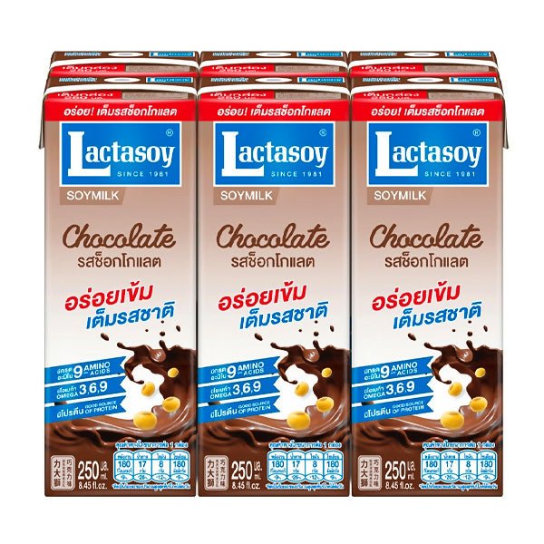 ទឹកសណ្តែក Lactasoy Chocolate 6x250ml - ម្ស៉ៅទឹកដោះគោ & ទឹកដោះគោទឹក (Milk Powder & Milk)