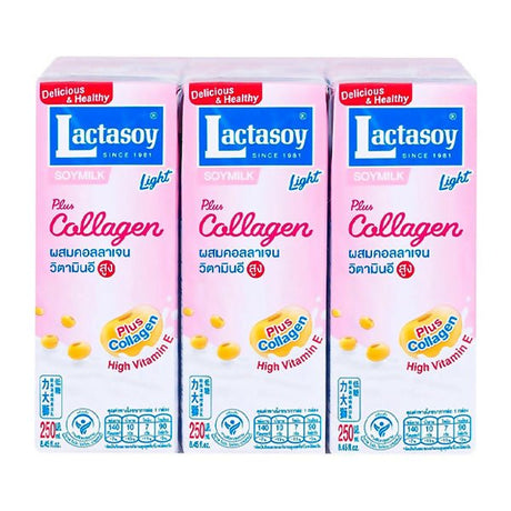 ទឹកសណ្តែក Lactasoy Collagen 250ml - ម្ស៉ៅទឹកដោះគោ & ទឹកដោះគោទឹក (Milk Powder & Milk)