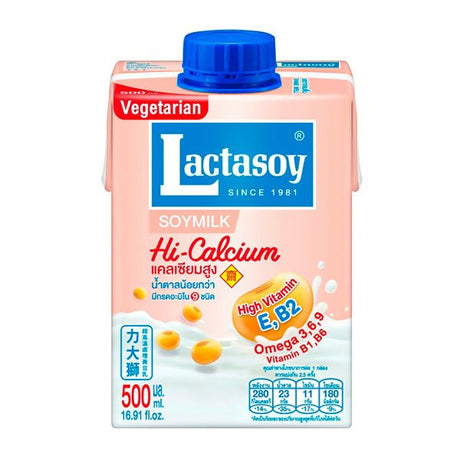 ទឹកសណ្តែក Lactasoy Hi - calcium 500ml - ម្ស៉ៅទឹកដោះគោ & ទឹកដោះគោទឹក (Milk Powder & Milk)