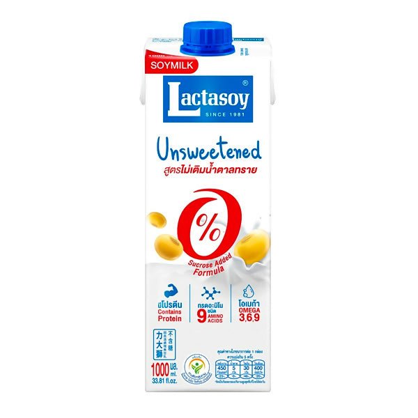 ទឹកសណ្តែក Lactasoy Soymilk Unsweetened 1L - ម្ស៉ៅទឹកដោះគោ & ទឹកដោះគោទឹក (Milk Powder & Milk)