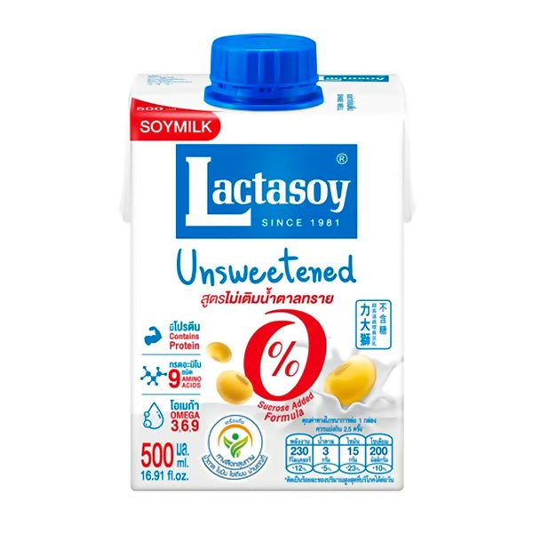 ទឹកសណ្តែក Lactasoy Soymilk Unsweetened 500ml - ម្ស៉ៅទឹកដោះគោ & ទឹកដោះគោទឹក (Milk Powder & Milk)