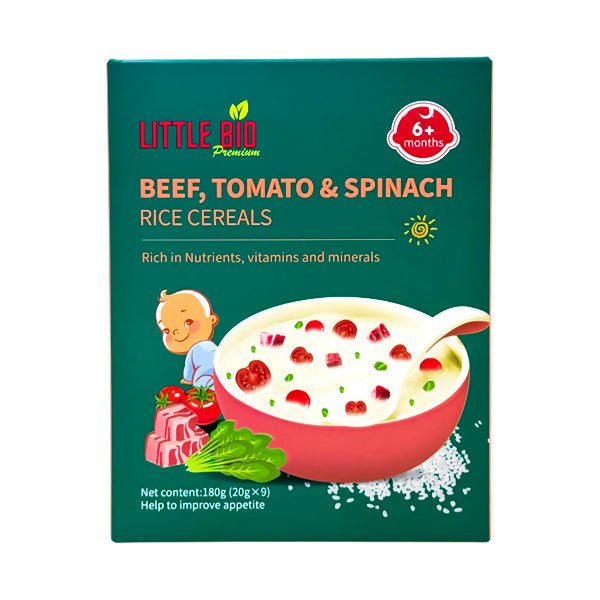 បបរម្សៅ Little Bio Beef, Tomato & Spinach Rice Cereals 250g (6m+) - អាហារក្មេង (Baby Food)