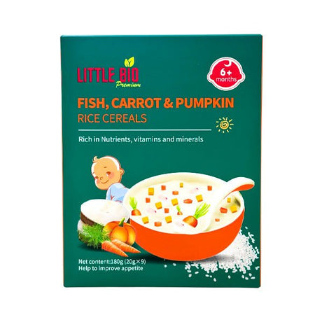 បបរម្សៅ Little Biofish, Carrot & Pumpkin Rice Cereals 250g (6m+) - អាហារក្មេង (Baby Food)