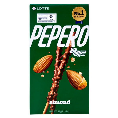 នំក្មេង Lotte Pepero Almond 47g - ស្ករគ្រាប់ & នំ (Candy & Cake)