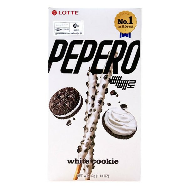 នំក្មេង Lotte Pepero White Cookie 47g - ស្ករគ្រាប់ & នំ (Candy & Cake)