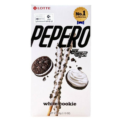 នំក្មេង Lotte Pepero White Cookie 47g - ស្ករគ្រាប់ & នំ (Candy & Cake)
