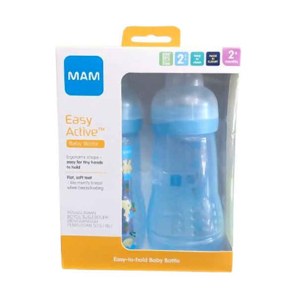 ដបទឹកដោះគោ Mam Easy Active Baby Bottle 2x270ml E0023.BN0016 - ដបដោះគោ ដបទឹក & ក្បាលប្តូរ (Milk Bottle Water Bottle & Changing Pads)