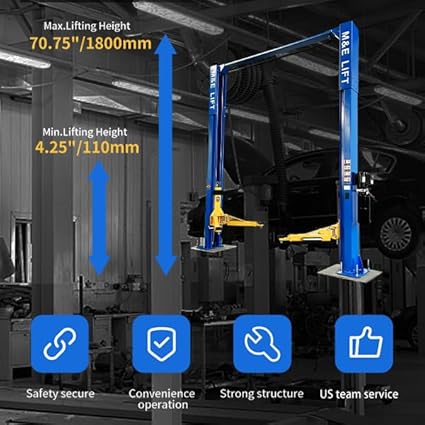 ME 2 Post Lift 11000lbs Two Post Lift Auto Lift Car Lift Hoist Equipment LM1100S - Tools