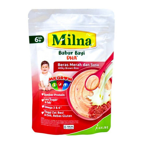 ម្សៅបបរក្មេង Milna Baby Cereal Brown Rice & Banana (6m+) - អាហារក្មេង (Baby Food)