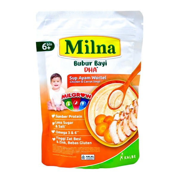 ម្សៅបបរក្មេង Milna Baby Cereal Chicken with Pumpkin & Carrot (6m+) - អាហារក្មេង (Baby Food)