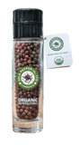 Organic Red Peppercorn in Glass Bottle with Adjustable Grinder 55g - Healthy Food