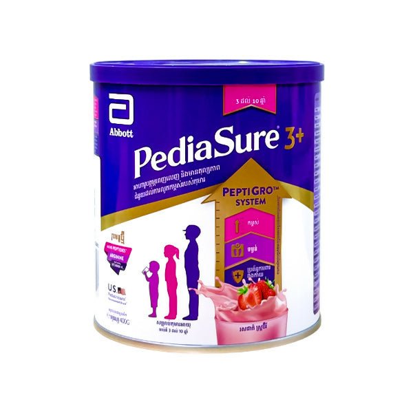 ម្សៅទឹកដោះគោ PediaSure Strawberry 400g (3ឆ្នាំដល់10ឆ្នាំ) - ម្ស៉ៅទឹកដោះគោ & ទឹកដោះគោទឹក (Milk Powder & Milk)