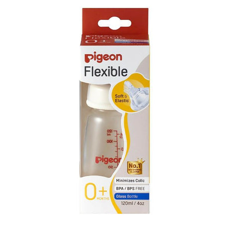 ដបថ្មកែវ Pigeon Flexible 4oz Glass Bottle - ដបដោះគោ ដបទឹក & ក្បាលប្តូរ (Milk Bottle Water Bottle & Changing Pads)