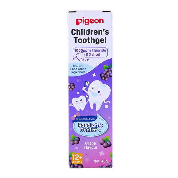 ថ្នាំដុសធ្មេញ Pigeon Grape Flavour Children's Toothgel 45g - ថ្នាំដុសធ្មេញកូនក្មេង មនុស្សធំ និងច្រាសដុសធ្មេញ (Baby Toothpaste, Adult Toothbrushes & Toothbrushes)