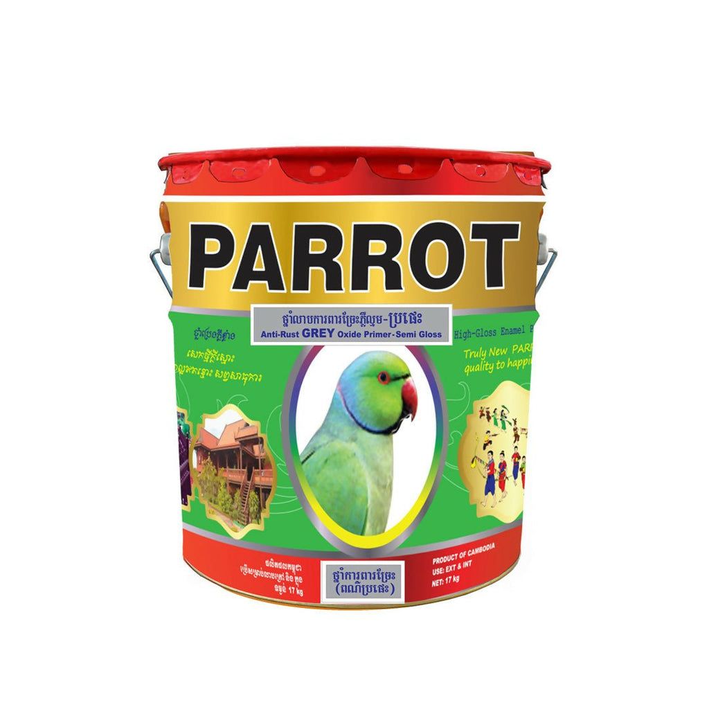 ខាំផែន SB 003 ផារ៉ត PARROT ថ្នាំការពារច្រែះ (ប្រផេះ) ទំងន់ 17 kg - ថ្នាំលាបលម្អប្រភេទលាយប្រេង (SOLVENT BASE PAINT)