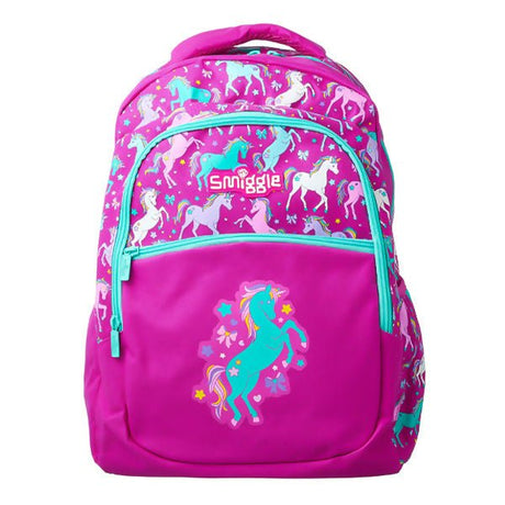 កាបូបស្ពាយក្រោយ Smiggle 443038col:01 Classic Backpack Pink - កាបូប និងកាតាបក្មេង (Bags & Backpacks)