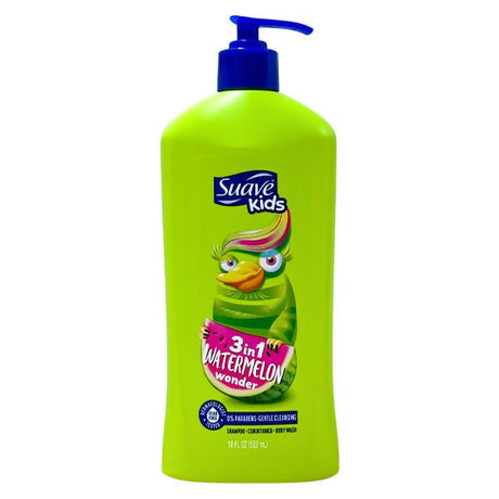 សាប៊ូ Suave Kids 3in1 Watermelon Wonder 532ml - សាប៊ូកក់ ដុសកូនក្មេង (Baby Shampoo Body Wash)