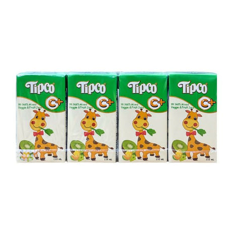 ទឹកផ្លែឈើ Tipco Veggie & Fruit Juice 110mlx4 - ទឹកផ្លែឈើ & អាហារក្មេង (Fruit juice & baby food)