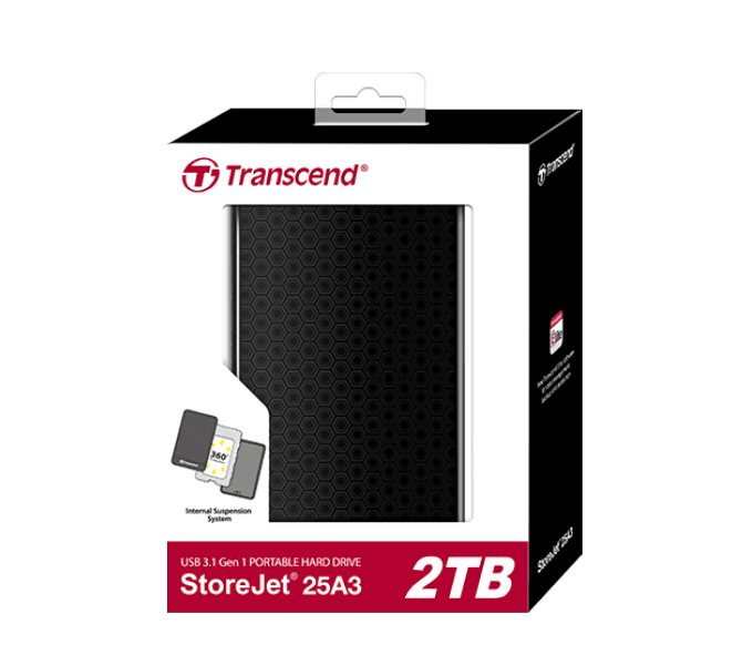 Transcend External StoreJet 25A3 2TB TS2TSJ25A3K - Computer Accessories