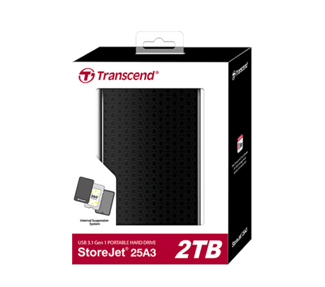 Transcend External StoreJet 25A3 2TB TS2TSJ25A3K - Computer Accessories