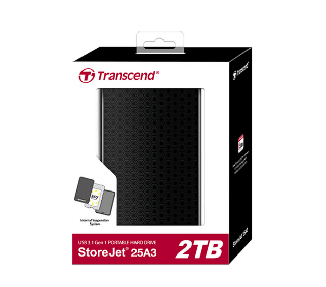 Transcend External StoreJet 25A3 2TB TS2TSJ25A3K - Computer Accessories
