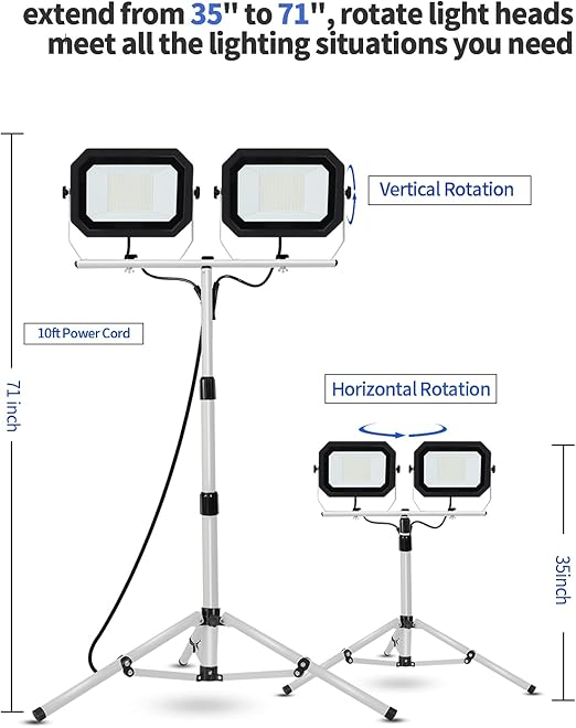 UFOND 20000 Lumen Work Lights with Stand - Tools