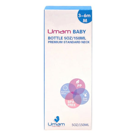 ដប Umam PP 5oz Baby Bottle Standard Neck 3 - 6m+ - ដបដោះគោ ដបទឹក & ក្បាលប្តូរ (Milk Bottle Water Bottle & Changing Pads)