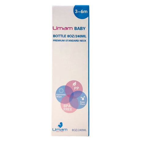 ដប Umam PP 8oz Baby Bottle Standard Neck 3 - 6m+ - ដបដោះគោ ដបទឹក & ក្បាលប្តូរ (Milk Bottle Water Bottle & Changing Pads)
