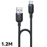 Yesido CA132C 1.2M USB to Type-C 18W Fast Charging Braided Cable - Charging Cable & Lightning Data