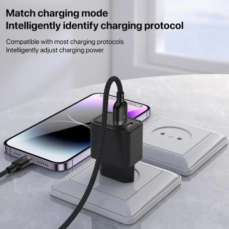 Yesido CA132L 12W 2.4A USB to 8 Pin Charging Data Cable, Length:1.2m - Charging Cable & Lightning Data
