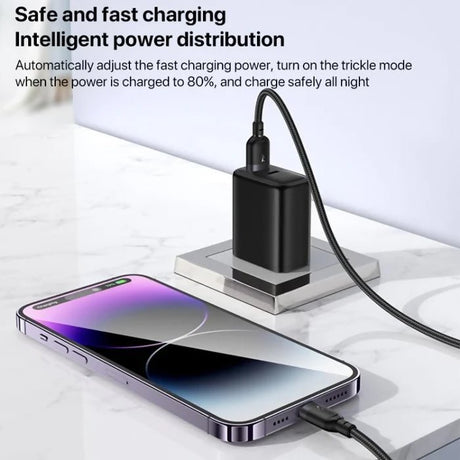 Yesido CA132L 12W 2.4A USB to 8 Pin Charging Data Cable, Length:1.2m - Charging Cable & Lightning Data