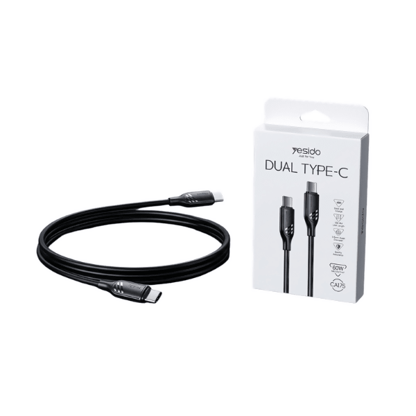 Yesido CA175 60W USB-C To USB-C Cable - Charging Cable & Lightning Data