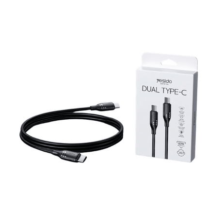 Yesido CA175 60W USB-C To USB-C Cable - Charging Cable & Lightning Data