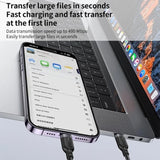 Yesido CA189 27W Type-C to 8 Pin Aluminum Alloy Data Cable, Length: 1.2m(Black) - Charging Cable & Lightning Data