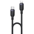 Yesido CA189 27W Type-C to 8 Pin Aluminum Alloy Data Cable, Length: 1.2m(Black) - Charging Cable & Lightning Data