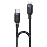 Yesido CA189 27W Type-C to 8 Pin Aluminum Alloy Data Cable, Length: 1.2m(Black) - Charging Cable & Lightning Data