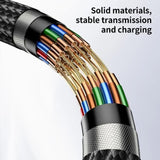 Yesido CA189 27W Type-C to 8 Pin Aluminum Alloy Data Cable, Length: 1.2m(Black) - Charging Cable & Lightning Data