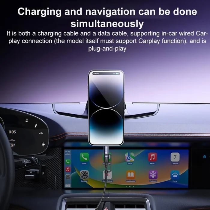 Yesido CA200 1.2m 60W USB / Type-C to Type-C / 8 Pin Fast Charging Data Cable(Black) - Charging Cable & Lightning Data