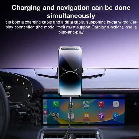 Yesido CA200 1.2m 60W USB / Type-C to Type-C / 8 Pin Fast Charging Data Cable(Black) - Charging Cable & Lightning Data
