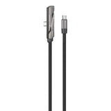Yesido CA207 60W Type-C to Type-C Elbow Fast Charging Data Cable with Phone Holder, Length:1.2m(Gun Black) - Charging Cable & Lightning Data