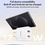 Yesido YC17U 12W 2.4A USB Dual Ports Charger Set with 1m USB to Type-C Data Cable - Charger