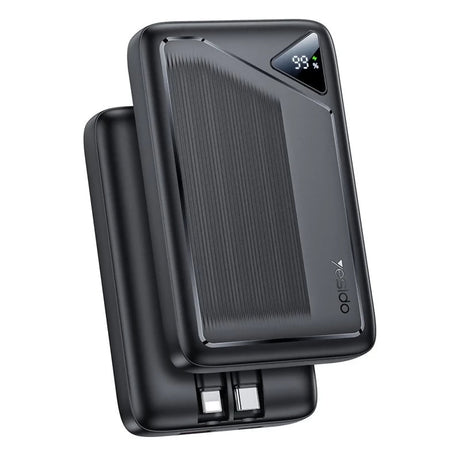 Yesido YP84 10000mAh Power Bank Digital Display 22.5W Fast Charging Portable Phone Charger with Built-in Type-C 8Pin Cable - Power Bank