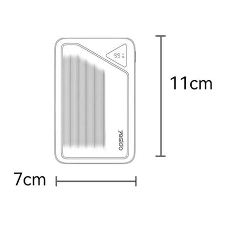 Yesido YP84 10000mAh Power Bank Digital Display 22.5W Fast Charging Portable Phone Charger with Built-in Type-C 8Pin Cable - Power Bank