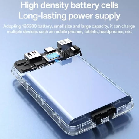 Yesido YP84 10000mAh Power Bank Digital Display 22.5W Fast Charging Portable Phone Charger with Built-in Type-C 8Pin Cable - Power Bank
