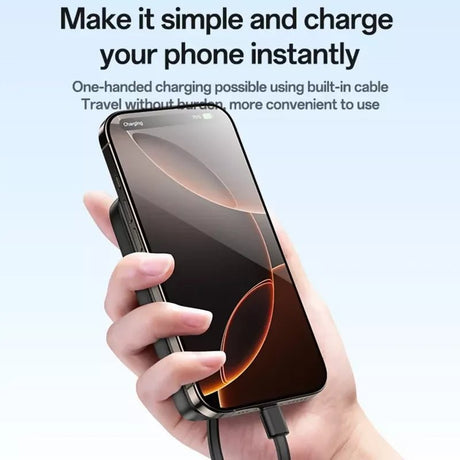 Yesido YP84 10000mAh Power Bank Digital Display 22.5W Fast Charging Portable Phone Charger with Built-in Type-C 8Pin Cable - Power Bank