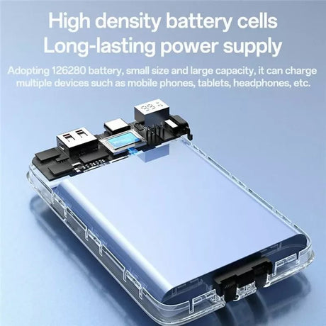 Yesido YP85 20000mAh Power Bank with Built In Type C + iP Cables Digital Display 22.5W Fast Charging Portable Charger - Power Bank