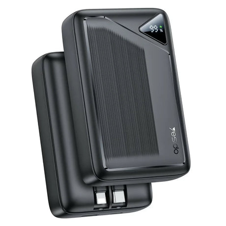 Yesido YP85 20000mAh Power Bank with Built In Type C + iP Cables Digital Display 22.5W Fast Charging Portable Charger - Power Bank