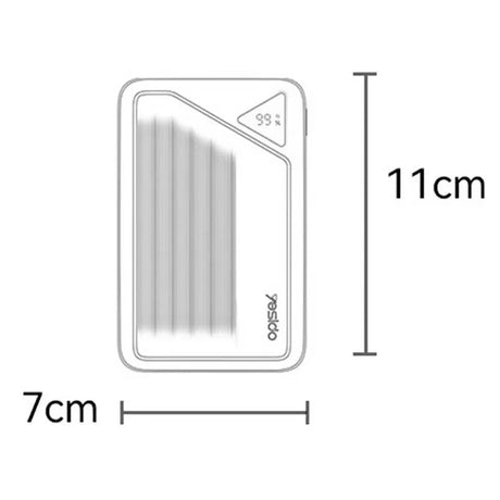 Yesido YP85 20000mAh Power Bank with Built In Type C + iP Cables Digital Display 22.5W Fast Charging Portable Charger - Power Bank