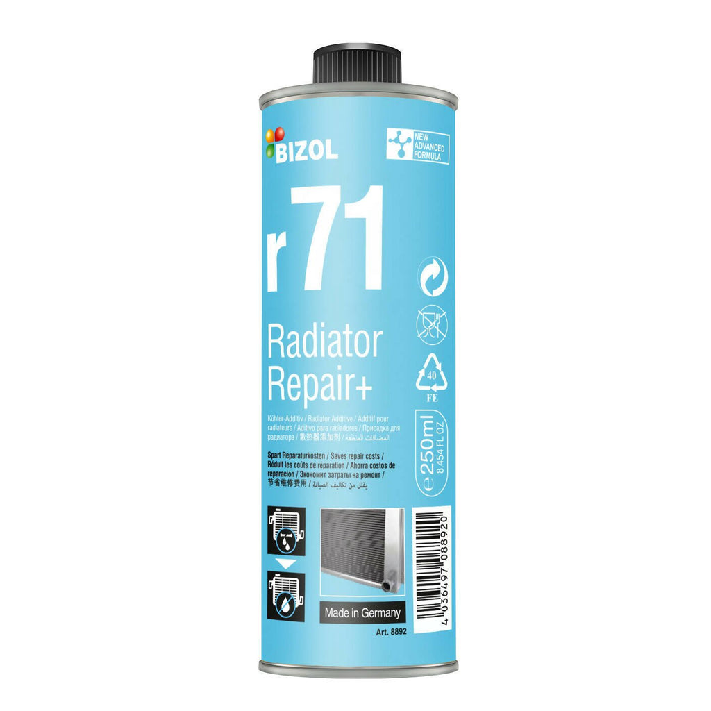ប្រេងជំនួយ BIZOL Radiator Repair+ r71 (New) - ដោះស្រាយបញ្ហាប្រេះ និងលេចជ្រាបធុងទឹករថយន្ត - Additive