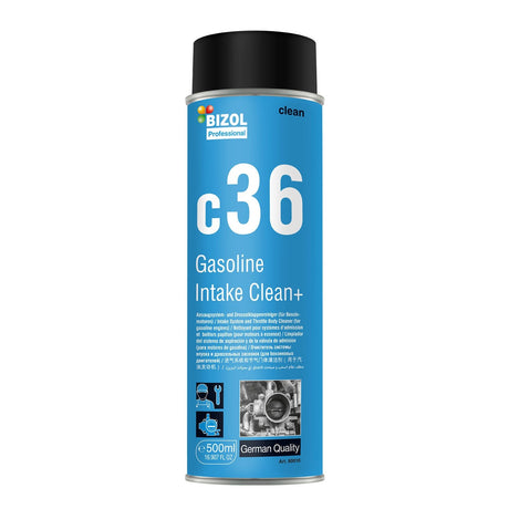 ស្ព្រៃយ៏ថែទាំរថយន្ត BIZOL Gasoline Intake Clean+ c36 - សម្អាតប្រព័ន្ធស្រូបខ្យល់រថយន្តសាំង -